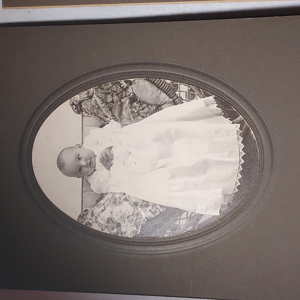 Antique Cabinet Card Baby Photos Burnham Photos & Thibaults Studio Burlington VT